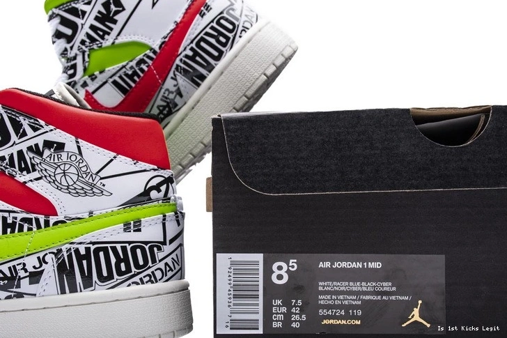 All-Over 554724-119 Logos air Jordan Mid 1 0517
